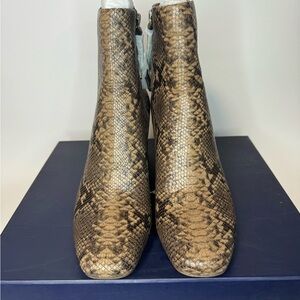 NEW Splendid Heather III Natural Snake Block Heel Ankle Boots  Size 7